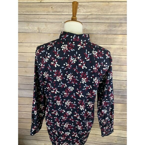 Lands End Womens 10 Petite Popover Blouse No Iron - Picture 5 of 8